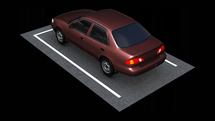 rendering of parking spot for a car