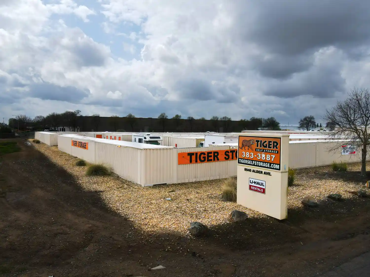 Tiger Self Storage in Sacramento, CA off Alder Ave.