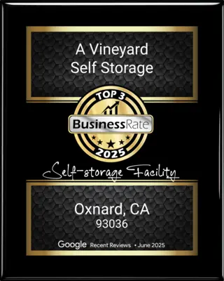 a vineyard self storage plaque