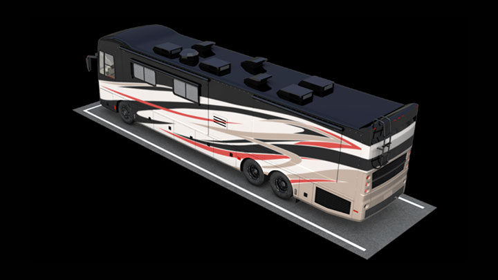 rendering of parking spot for an RV